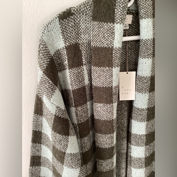 NWT A New Day long line coatigan cardigan open front sweater green s… - Picture 2 of 2